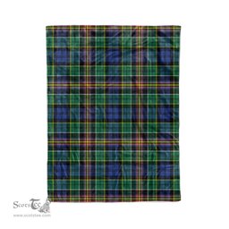 Plaid Blanket Allison Tartan Blanket Scottish Green Plaid Throw Blanket Tartan Plaid Fleece Blanket - Scotstee Shop
