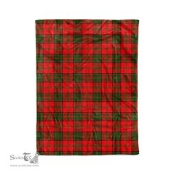 Plaid Blanket Adair Tartan Blanket Scottish Red Plaid Throw Blanket Tartan Plaid Fleece Blanket - Scotstee Shop