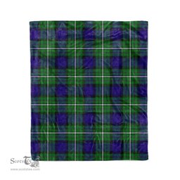 Plaid Blanket Alexander Tartan Blanket Scottish Green Plaid Throw Blanket Tartan Plaid Fleece Blanket - Scotstee Shop