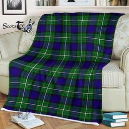 Plaid Blanket Alexander Tartan Blanket Scottish Green Plaid Throw Blanket Tartan Plaid Fleece Blanket - Scotstee Shop