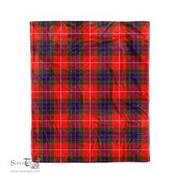 Plaid Blanket Abernethy Tartan Blanket Scottish Red Plaid Throw Blanket Tartan Plaid Fleece Blanket - Scotstee Shop