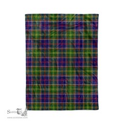 Plaid Blanket Ayrshire Tartan Blanket Scottish Green Plaid Throw Blanket Tartan Plaid Fleece Blanket - Scotstee Shop
