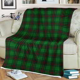 Plaid Blanket Anstruther Hunting Tartan Blanket Scottish Green Plaid Throw Blanket Tartan Plaid Fleece Blanket - Scotstee Shop