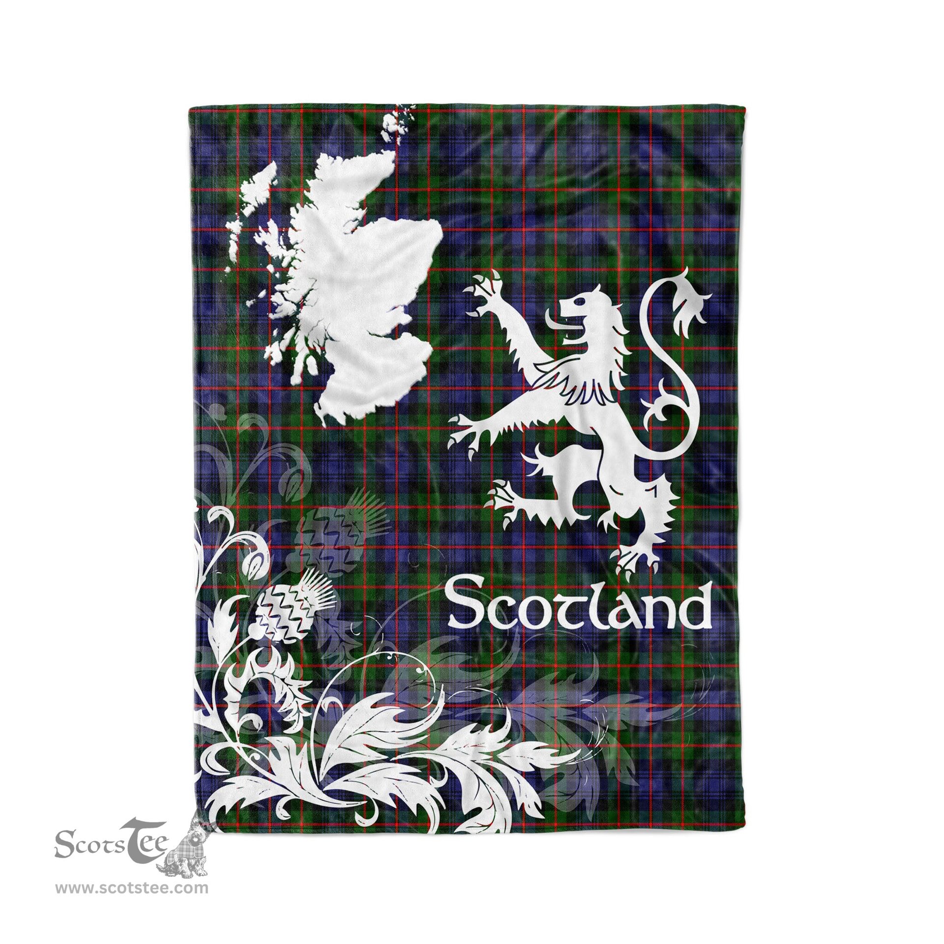 Tartan Plaid Fleece Blanket Tartan Blanket Thistle and Lion Scottish Clan Murray of Atholl Modern Plaid Blanket, tartan blanket, plaid blanket, red plaid blanket, buffalo plaid blanket, green plaid blanket, plaid fleece blanket, blue plaid blanket, red tartan blanket, tartan plaid blanket, black and white plaid blanket, christmas plaid blanket, orange plaid blanket, tartan plaid throw blanket, pink plaid blanket, brown plaid blanket, buffalo check blanket
