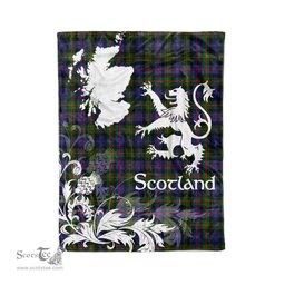 Tartan Plaid Fleece Blanket Tartan Blanket Thistle and Lion Scottish Clan Murray of Atholl Modern Plaid Blanket, tartan blanket, plaid blanket, red plaid blanket, buffalo plaid blanket, green plaid blanket, plaid fleece blanket, blue plaid blanket, red tartan blanket, tartan plaid blanket, black and white plaid blanket, christmas plaid blanket, orange plaid blanket, tartan plaid throw blanket, pink plaid blanket, brown plaid blanket, buffalo check blanket