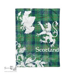 Tartan Plaid Fleece Blanket Tartan Blanket Thistle and Lion Scottish Clan Kennedy Ancient Plaid Blanket, tartan blanket, plaid blanket, red plaid blanket, buffalo plaid blanket, green plaid blanket, plaid fleece blanket, blue plaid blanket, red tartan blanket, tartan plaid blanket, black and white plaid blanket, christmas plaid blanket, orange plaid blanket, tartan plaid throw blanket, pink plaid blanket, brown plaid blanket, buffalo check blanket