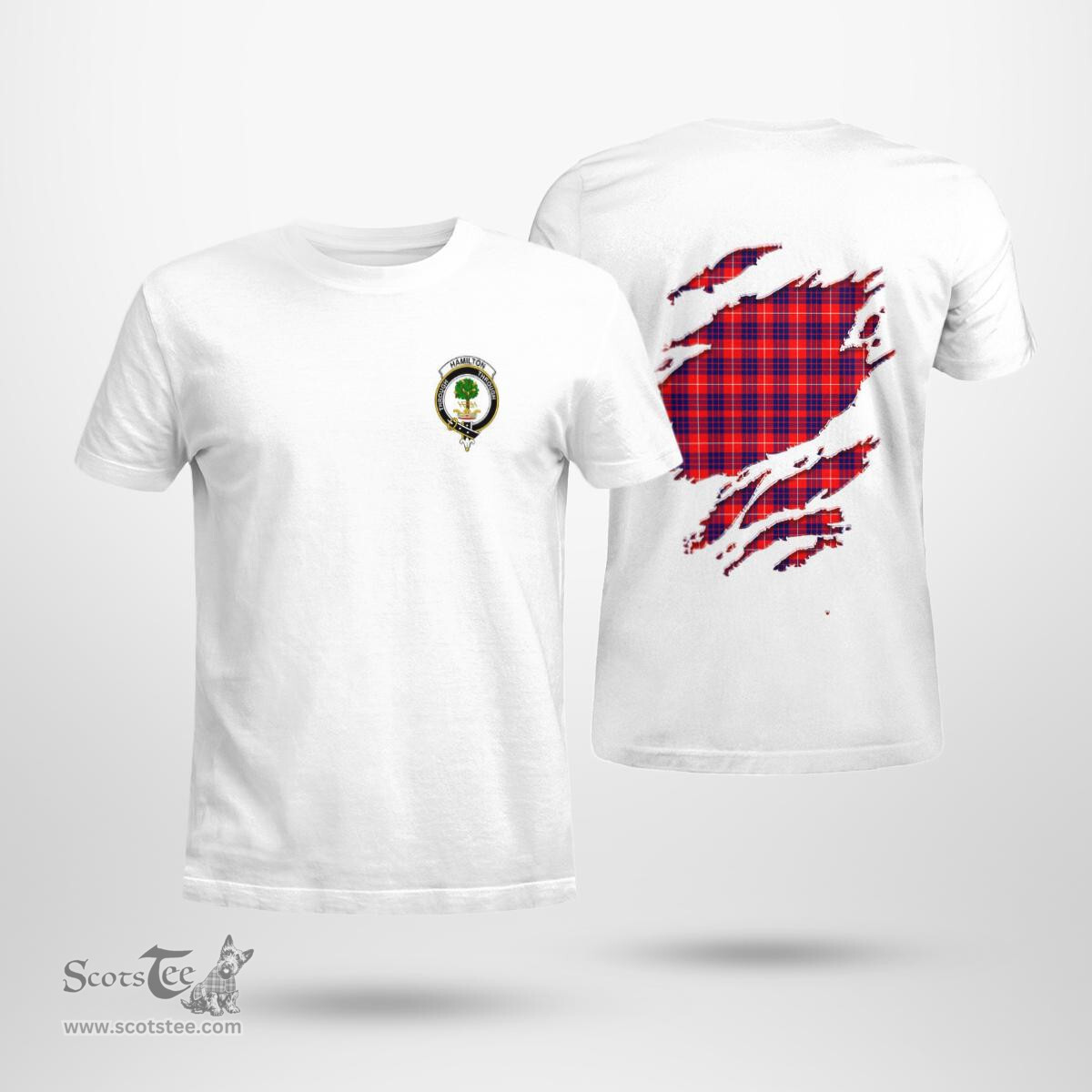 Scottish Hamilton Clan In Me Tartan T-shirt Scottish Plaid Tartan Plaid - ScotsTee - scotstee.com