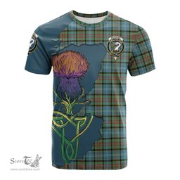 Scottish Brisbane modern Clan Tartan with Thistle and Scotland Map Tartan Plaid T Shirt Scottish Plaid Tartan Plaid - ScotsTee - scotstee.com
