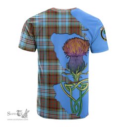 Scottish Anderson Ancient Clan Tartan with Thistle and Scotland Map Tartan Plaid T Shirt Scottish Plaid Tartan Plaid - ScotsTee - scotstee.com