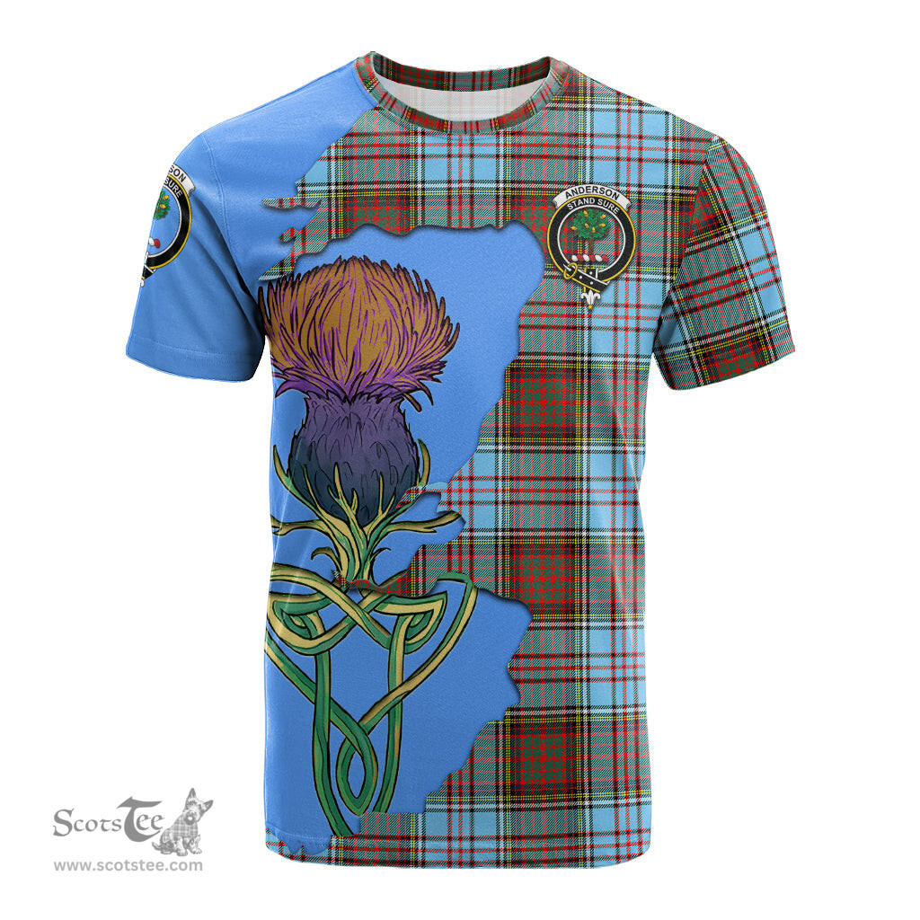 Scottish Anderson Ancient Clan Tartan with Thistle and Scotland Map Tartan Plaid T Shirt Scottish Plaid Tartan Plaid - ScotsTee - scotstee.com