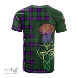 Scottish Armstrong Modern Clan Tartan with Thistle and Scotland Map Tartan Plaid T Shirt Scottish Plaid Tartan Plaid - ScotsTee - scotstee.com