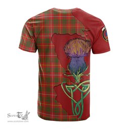 Scottish Bruce Modern Clan Tartan with Thistle and Scotland Map Tartan Plaid T Shirt Scottish Plaid Tartan Plaid - ScotsTee - scotstee.com