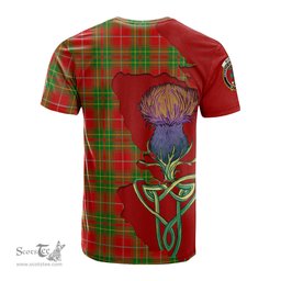 Scottish Burnett Ancient Clan Tartan with Thistle and Scotland Map Tartan Plaid T Shirt Scottish Plaid Tartan Plaid - ScotsTee - scotstee.com