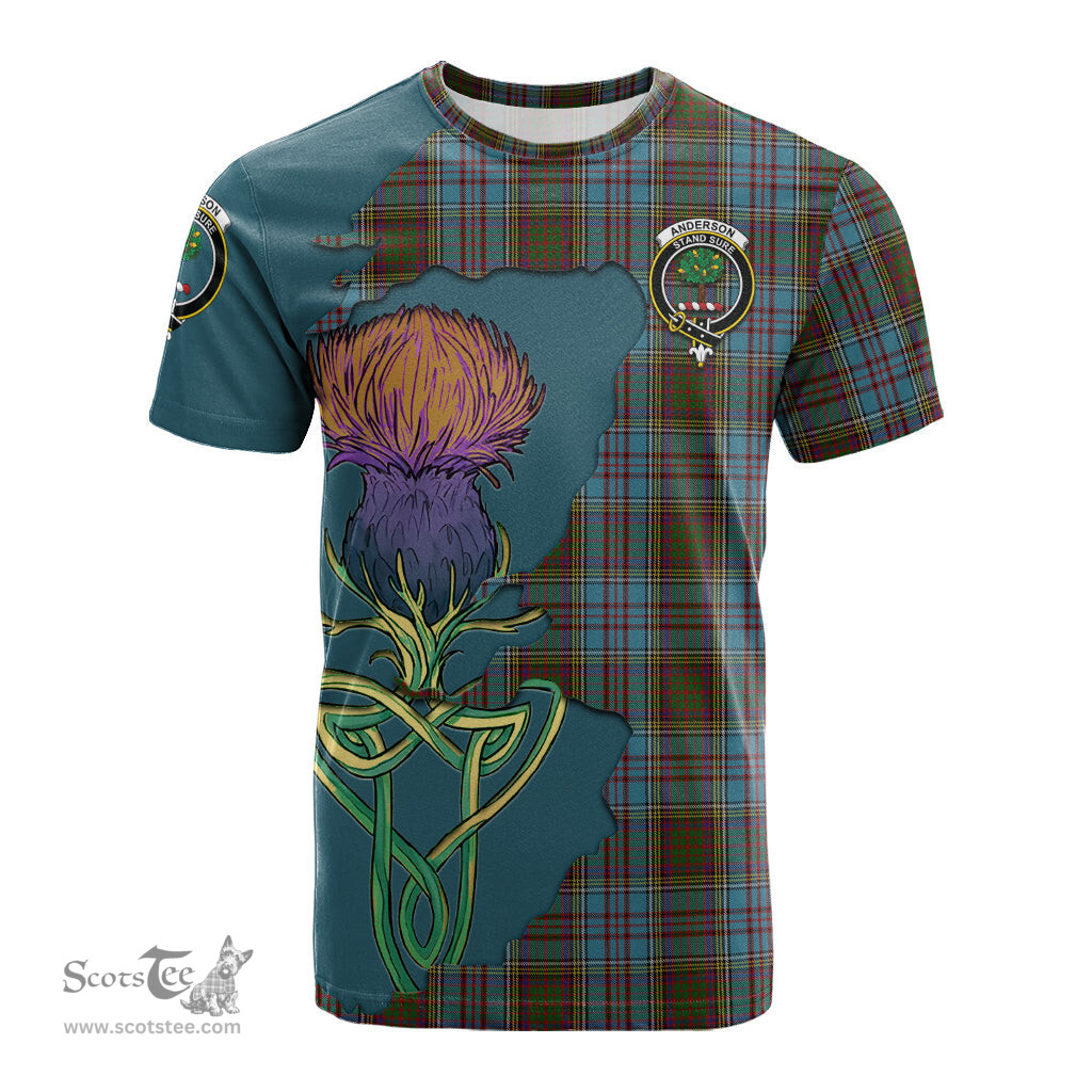 Scottish Anderson Clan Tartan with Thistle and Scotland Map Tartan Plaid T Shirt Scottish Plaid Tartan Plaid - ScotsTee - scotstee.com