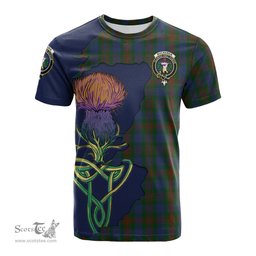 Scottish Buchanan Hunting Clan Tartan with Thistle and Scotland Map Tartan Plaid T Shirt Scottish Plaid Tartan Plaid - ScotsTee - scotstee.com