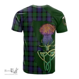 Scottish Blair Clan Tartan with Thistle and Scotland Map Tartan Plaid T Shirt Scottish Plaid Tartan Plaid - ScotsTee - scotstee.com