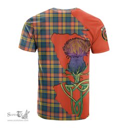 Scottish Buchanan Ancient Clan Tartan with Thistle and Scotland Map Tartan Plaid T Shirt Scottish Plaid Tartan Plaid - ScotsTee - scotstee.com
