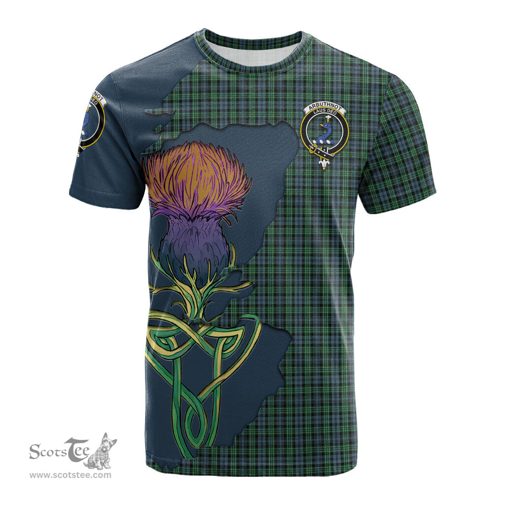 Scottish Arbuthnot Clan Tartan with Thistle and Scotland Map Tartan Plaid T Shirt Scottish Plaid Tartan Plaid - ScotsTee - scotstee.com