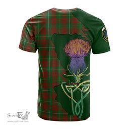 Scottish Bruce Hunting Clan Tartan with Thistle and Scotland Map Tartan Plaid T Shirt Scottish Plaid Tartan Plaid - ScotsTee - scotstee.com