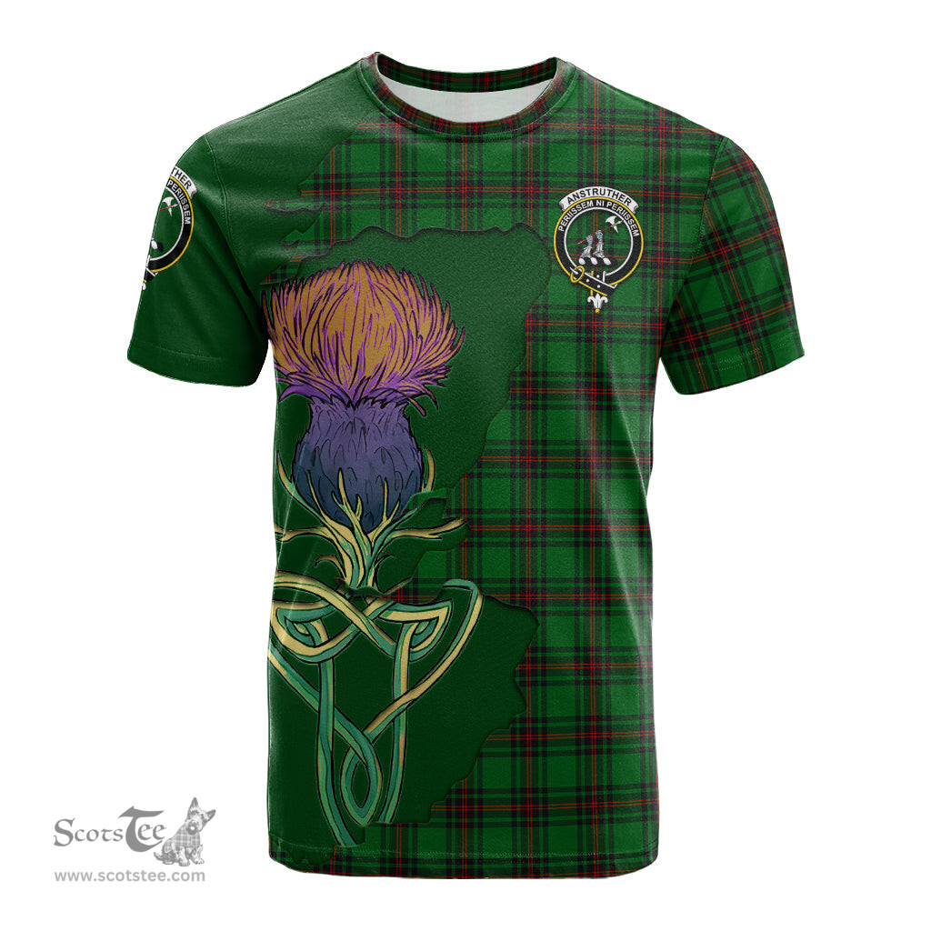 Scottish Anstruther Clan Tartan with Thistle and Scotland Map Tartan Plaid T Shirt Scottish Plaid Tartan Plaid - ScotsTee - scotstee.com