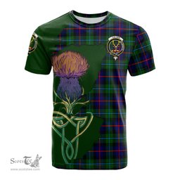 Scottish Calder Modern Clan Tartan with Thistle and Scotland Map Tartan Plaid T Shirt Scottish Plaid Tartan Plaid - ScotsTee - scotstee.com