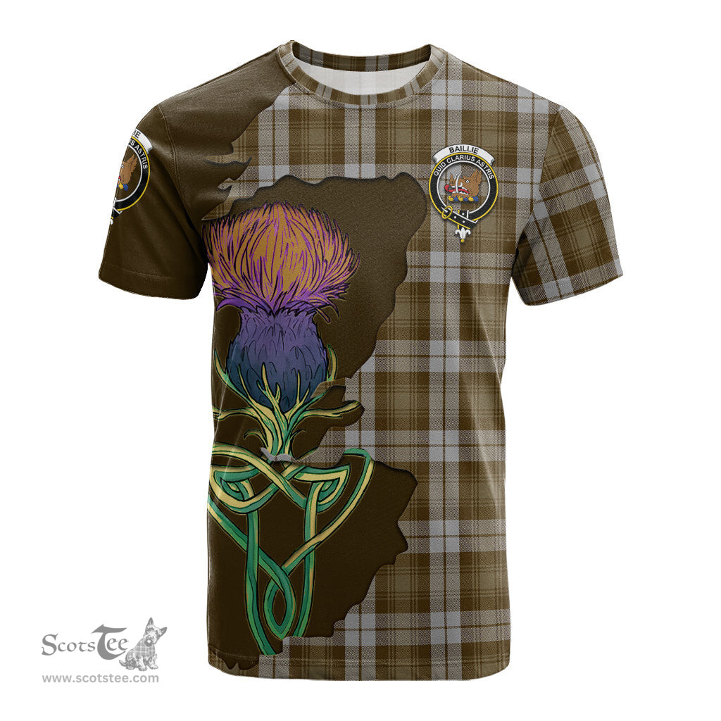 Scottish Baillie Dress Clan Tartan with Thistle and Scotland Map Tartan Plaid T Shirt Scottish Plaid Tartan Plaid - ScotsTee - scotstee.com