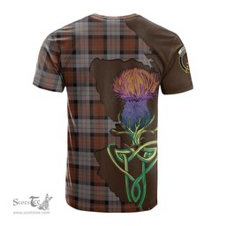 Scottish Cameron of Erracht Weathered Clan Tartan with Thistle and Scotland Map Tartan Plaid T Shirt Scottish Plaid Tartan Plaid - ScotsTee - scotstee.com