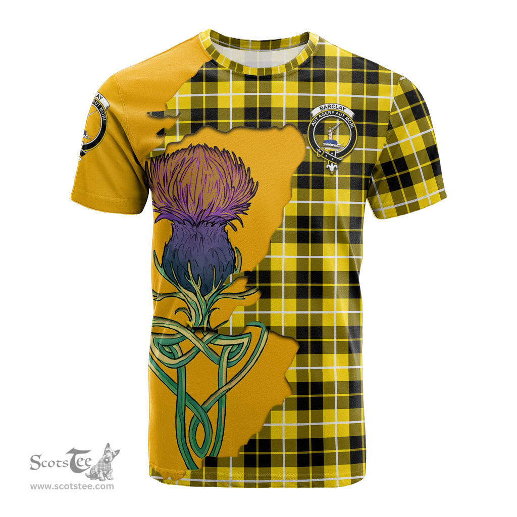 Scottish Barclay Dress Modern Clan Tartan with Thistle and Scotland Map Tartan Plaid T Shirt Scottish Plaid Tartan Plaid - ScotsTee - scotstee.com