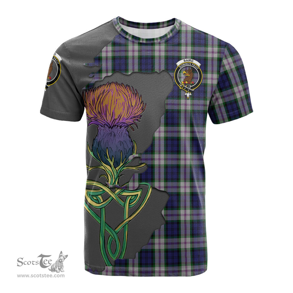 Scottish Baird Dress Clan Tartan with Thistle and Scotland Map Tartan Plaid T Shirt Scottish Plaid Tartan Plaid - ScotsTee - scotstee.com