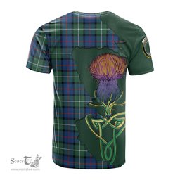 Scottish Davidson of Tulloch Clan Tartan with Thistle and Scotland Map Tartan Plaid T Shirt Scottish Plaid Tartan Plaid - ScotsTee - scotstee.com