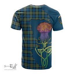 Scottish Colquhoun Ancient Clan Tartan with Thistle and Scotland Map Tartan Plaid T Shirt Scottish Plaid Tartan Plaid - ScotsTee - scotstee.com