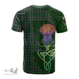Scottish Cockburn Clan Tartan with Thistle and Scotland Map Tartan Plaid T Shirt Scottish Plaid Tartan Plaid - ScotsTee - scotstee.com