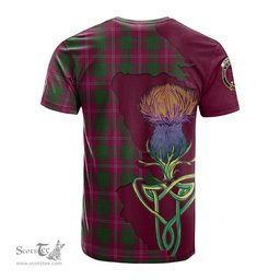 Scottish Crawford Clan Tartan with Thistle and Scotland Map Tartan Plaid T Shirt Scottish Plaid Tartan Plaid - ScotsTee - scotstee.com