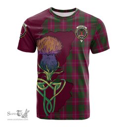 Scottish Crawford Clan Tartan with Thistle and Scotland Map Tartan Plaid T Shirt Scottish Plaid Tartan Plaid - ScotsTee - scotstee.com