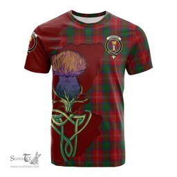Scottish Chisholm Clan Tartan with Thistle and Scotland Map Tartan Plaid T Shirt Scottish Plaid Tartan Plaid - ScotsTee - scotstee.com