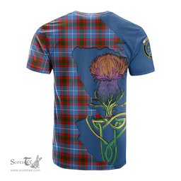 Scottish Crichton Clan Tartan with Thistle and Scotland Map Tartan Plaid T Shirt Scottish Plaid Tartan Plaid - ScotsTee - scotstee.com