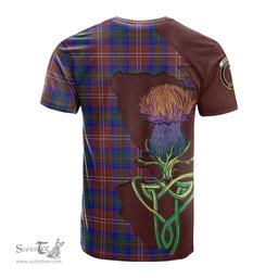 Scottish Chisholm Hunting Modern Clan Tartan with Thistle and Scotland Map Tartan Plaid T Shirt Scottish Plaid Tartan Plaid - ScotsTee - scotstee.com