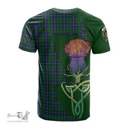 Scottish Douglas Green Clan Tartan with Thistle and Scotland Map Tartan Plaid T Shirt Scottish Plaid Tartan Plaid - ScotsTee - scotstee.com