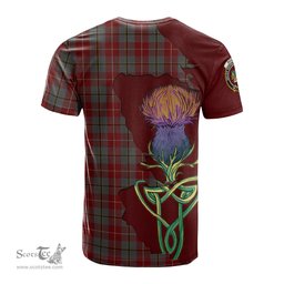 Scottish Douglas Ancient Red Clan Tartan with Thistle and Scotland Map Tartan Plaid T Shirt Scottish Plaid Tartan Plaid - ScotsTee - scotstee.com