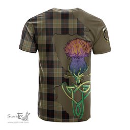 Scottish Dunlop Hunting Clan Tartan with Thistle and Scotland Map Tartan Plaid T Shirt Scottish Plaid Tartan Plaid - ScotsTee - scotstee.com