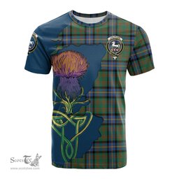 Scottish Cochrane Ancient Clan Tartan with Thistle and Scotland Map Tartan Plaid T Shirt Scottish Plaid Tartan Plaid - ScotsTee - scotstee.com