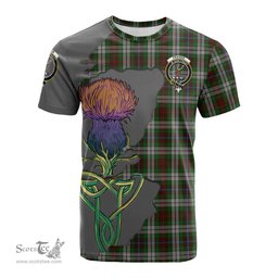 Scottish Fraser Hunting Dress Clan Tartan with Thistle and Scotland Map Tartan Plaid T Shirt Scottish Plaid Tartan Plaid - ScotsTee - scotstee.com