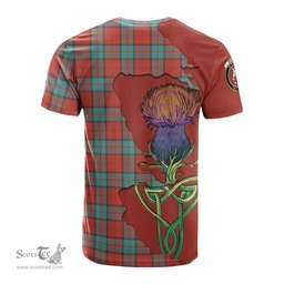 Scottish Dunbar Ancient Clan Tartan with Thistle and Scotland Map Tartan Plaid T Shirt Scottish Plaid Tartan Plaid - ScotsTee - scotstee.com