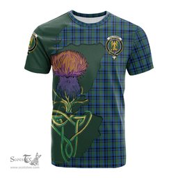 Scottish Falconer Clan Tartan with Thistle and Scotland Map Tartan Plaid T Shirt Scottish Plaid Tartan Plaid - ScotsTee - scotstee.com