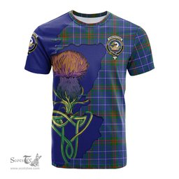 Scottish Edmonstone Clan Tartan with Thistle and Scotland Map Tartan Plaid T Shirt Scottish Plaid Tartan Plaid - ScotsTee - scotstee.com