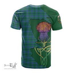 Scottish Douglas Ancient Clan Tartan with Thistle and Scotland Map Tartan Plaid T Shirt Scottish Plaid Tartan Plaid - ScotsTee - scotstee.com