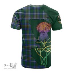 Scottish Cockburn Ancient Clan Tartan with Thistle and Scotland Map Tartan Plaid T Shirt Scottish Plaid Tartan Plaid - ScotsTee - scotstee.com