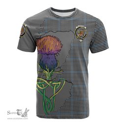 Scottish Gladstone Clan Tartan with Thistle and Scotland Map Tartan Plaid T Shirt Scottish Plaid Tartan Plaid - ScotsTee - scotstee.com