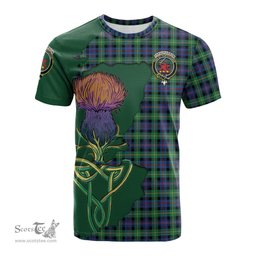 Scottish Farquharson Ancient Clan Tartan with Thistle and Scotland Map Tartan Plaid T Shirt Scottish Plaid Tartan Plaid - ScotsTee - scotstee.com