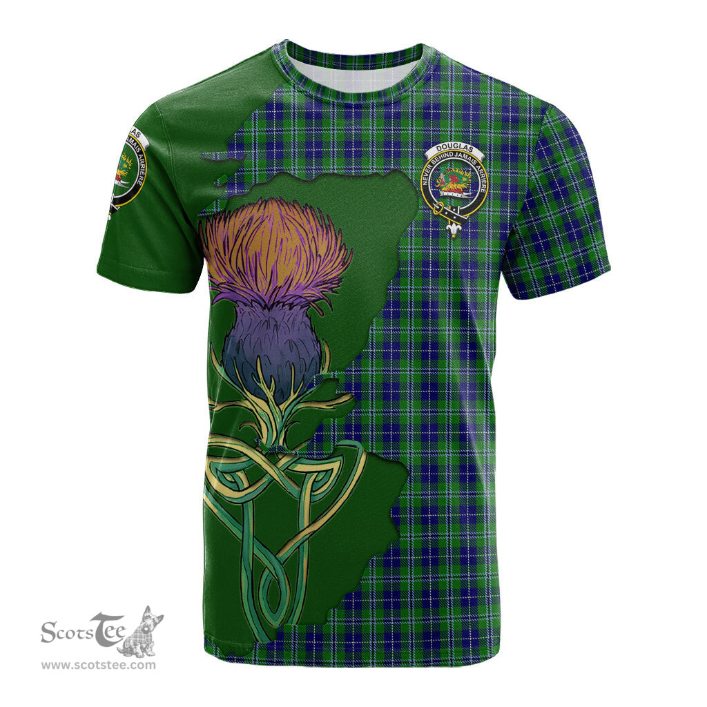Scottish Douglas Clan Tartan with Thistle and Scotland Map Tartan Plaid T Shirt Scottish Plaid Tartan Plaid - ScotsTee - scotstee.com